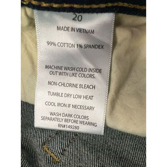 SLINK Curvy Cropped Jeans Size Distressed Size 20 - Picture 14 of 16